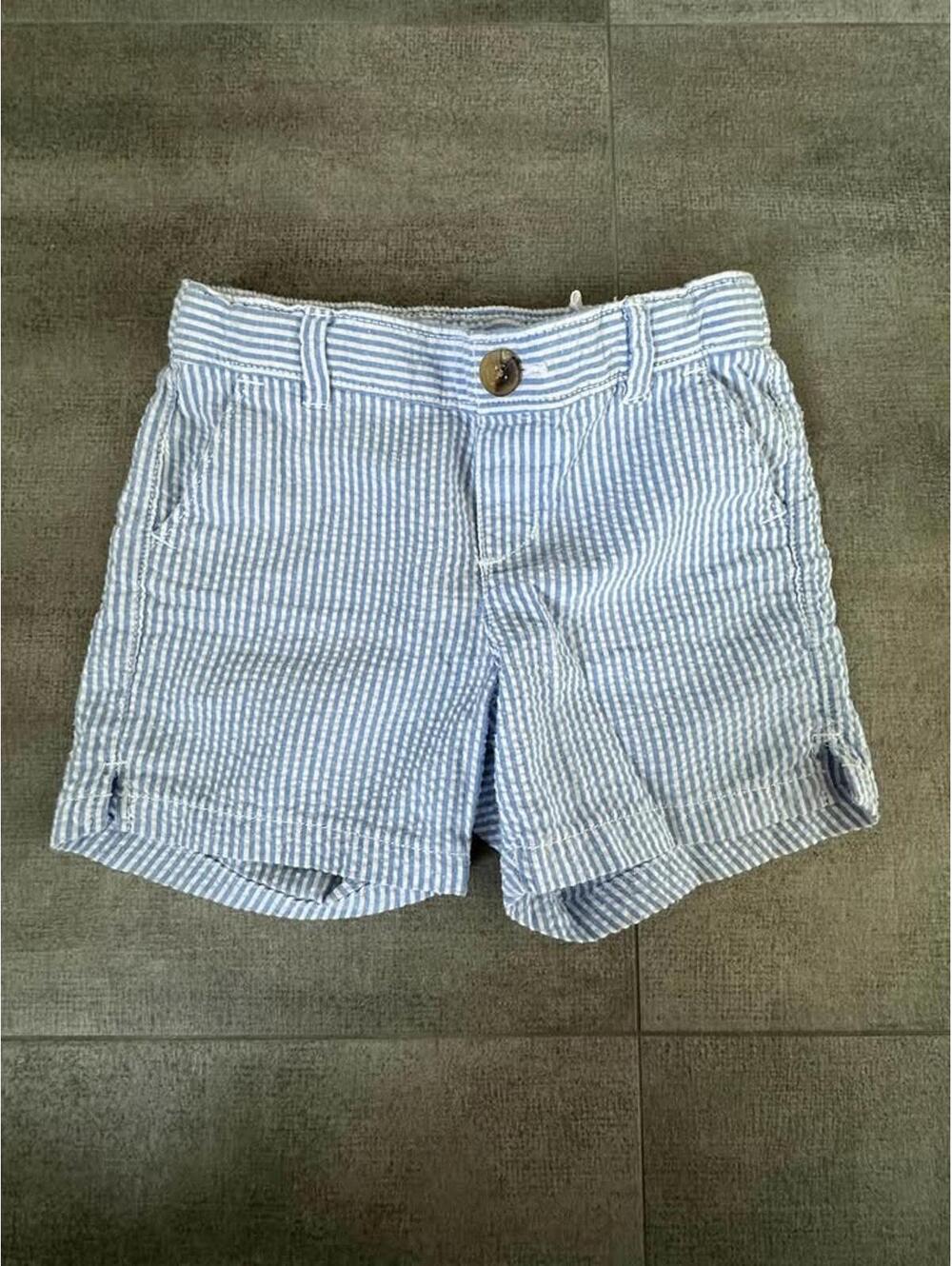 5t • Old Navy • Blue and White Striped Seersucker Shorts